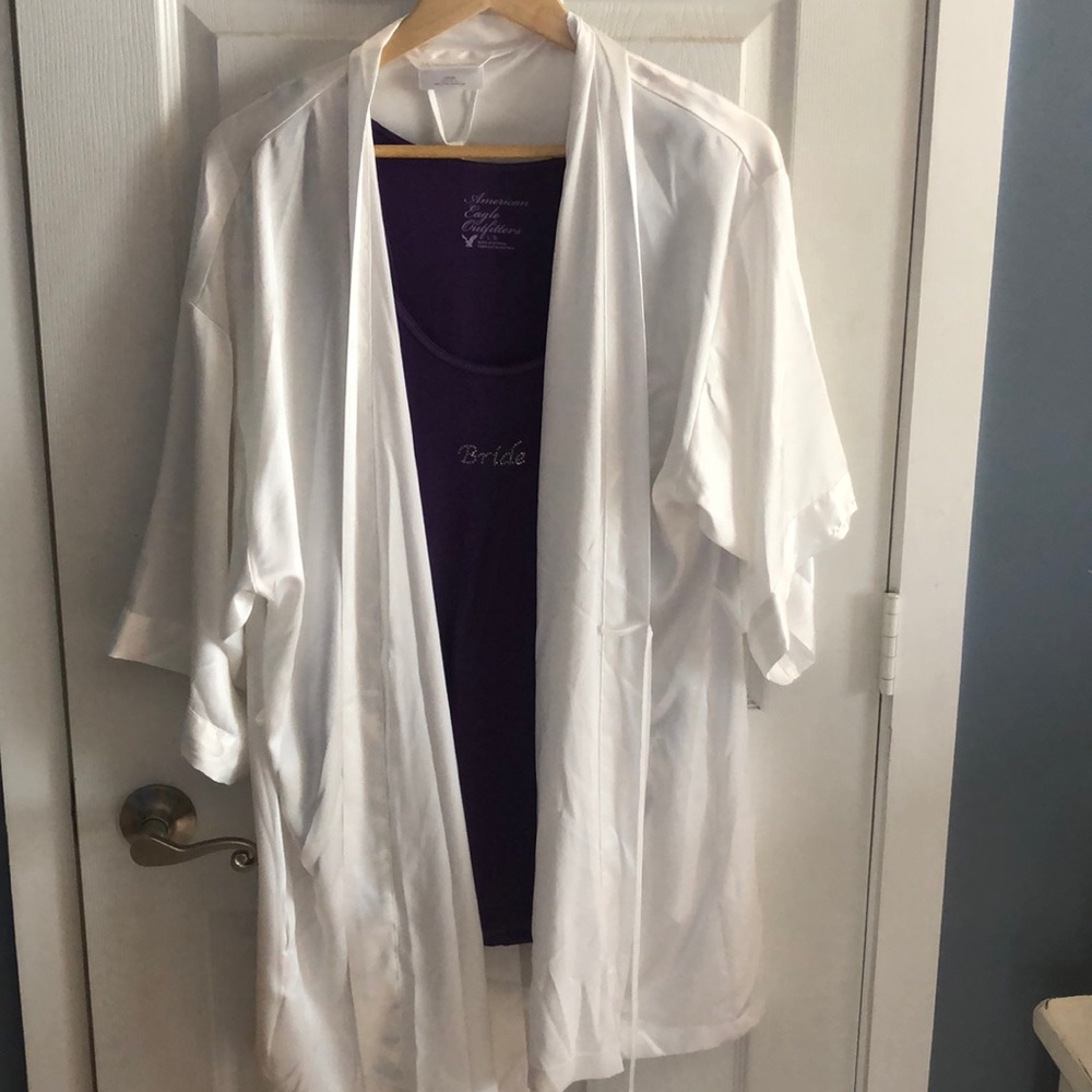 Bride robe & tank